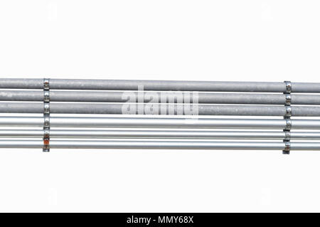 Metal pipe isolated on white background Stock Photo
