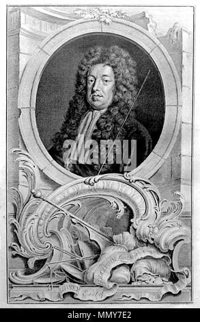 . Sidney Godolphin - 1st Earl of Godolphin (1645-1712)  . 1750. J. Houbraken Godolphin-Sidney-6 Stock Photo