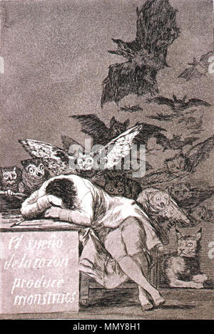 Goya-El sueño de la razón Stock Photo