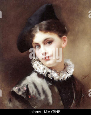 . English: A coquettish smile  . 8 September 2014, 23:17:12.   Gustave Jean Jacquet  (1846–1909)     Alternative names Gustave Jean Jacquet  Description French painter  Date of birth/death 25 May 1846 12 July 1909  Location of birth/death Paris Paris  Authority control  : Q1556716 VIAF:?275789 ISNI:?0000 0000 6656 1311 ULAN:?500012049 LCCN:?no99091050 GND:?1037100867 WorldCat Gustave Jean Jacquet - A coquettish smile Stock Photo