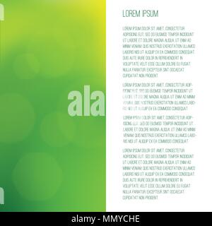 Green blurred background with bokeh. There is a place for text Stock Vector