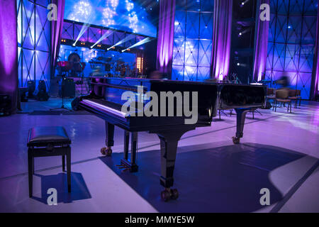 grand piano on the stage before the performance Stock Photo