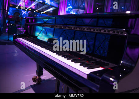 grand piano on the stage before the performance Stock Photo