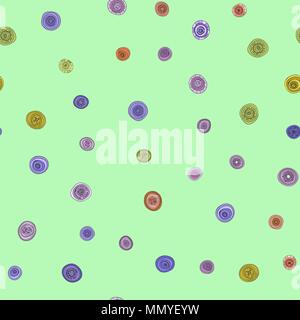 abstract vector vintage colored circles seamless pattern Stock Vector
