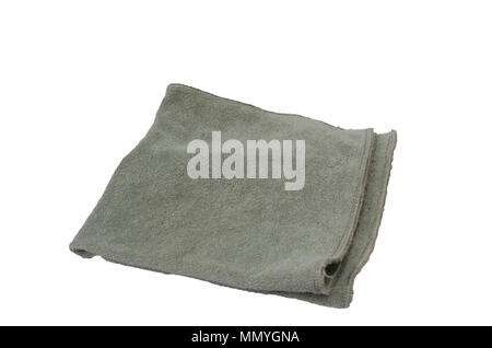 Microfiber cloth on the white background. Stock Photo