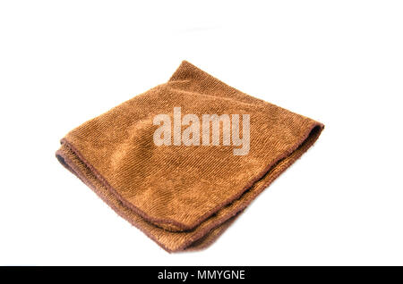 Microfiber cloth on the white background. Stock Photo