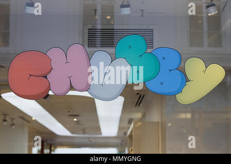shop window display of the word Chubby Stock Photo