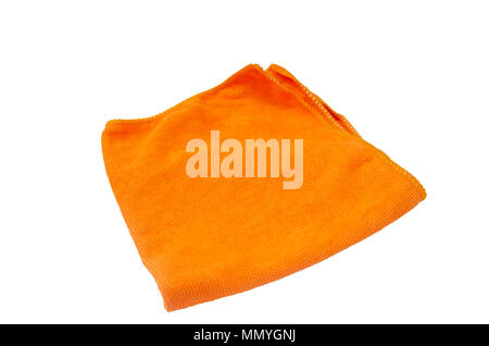Microfiber cloth on the white background. Stock Photo