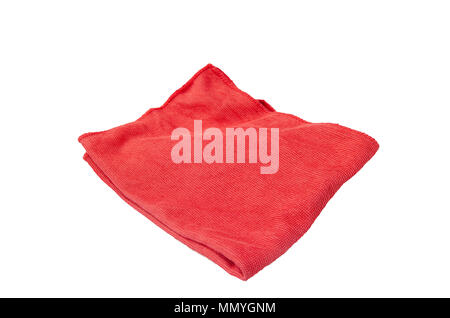 Microfiber cloth on the white background. Stock Photo