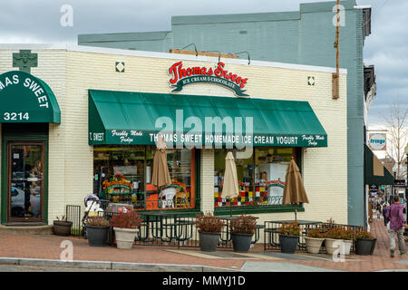 Thomas Sweet Ice Cream and Chocolate, 3214 P Street NW, Georgetown, Washington DC Stock Photo