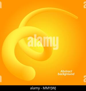 Abstract colored swirling 3d volumetric line. Vector illustration . Stock Vector