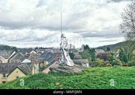 Statue of Llywelyn ap Gruffydd Fychan Stock Photo