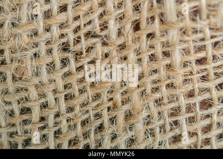 Close up of sackcloth textured background. Stock Photo