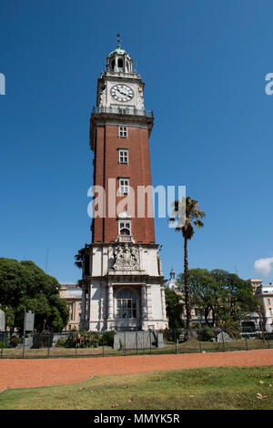 Argentina, Retiro, Buenos Aires. Plaza Fuerza Aerea Argentina formerly Plaza Britanica. Tower Monument and Clock Tower aka Torre Monumental, c. 1916,  Stock Photo