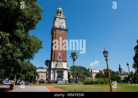 Argentina, Retiro, Buenos Aires. Plaza Fuerza Aerea Argentina formerly Plaza Britanica. Tower Monument and Clock Tower aka Torre Monumental, c. 1916,  Stock Photo