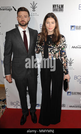 LOS ANGELES, CA - JANUARY 10: Jessica Biel, Justin Timberlake  attends the premiere of 'The Book of Love' at The Grove on January 10, 2017 in Los Angeles, California   People:  Jessica Biel, Justin Timberlake Stock Photo