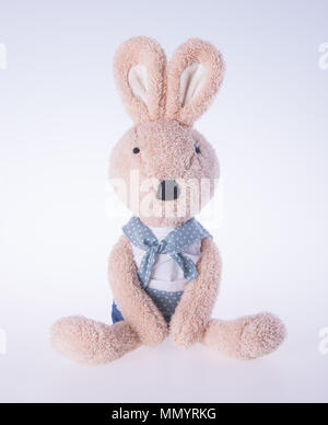 rabbit or bunny toy on a background Stock Photo