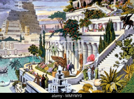 Ancient world babylon architecture chaldean hi-res stock