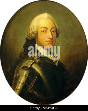 Portrait of Hans Jacob von Scheel (1714-1774), Dano-Norwegian General. 18th century. Hans Jacob von Scheel Stock Photo