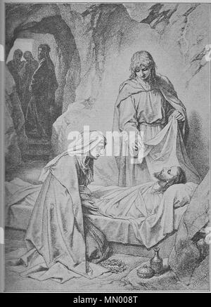 . Heinrich Hofmann artwork depicting the burial of Christ Heinrich Hoffman 2 Stock Photo