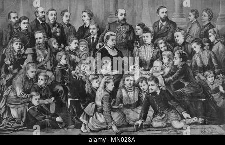 Download Family Portrait Of Queen Victoria And Her Relatives Victoria Is Seen Seated At Center With Her