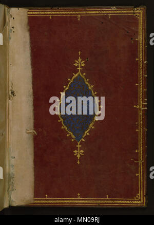 Old Kitab A 16th-century Iranian leather bookbinding (Jild-i kitab) with painted ...