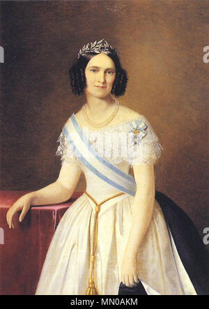 .  English: Princess Adelgunde of Bavaria (1823-1914), duchess of Modena and Reggio Emilia  . 19th century. Adelgunde of Bavaria Stock Photo