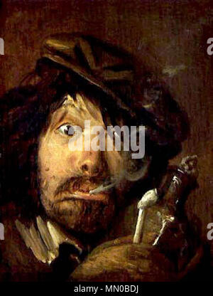 English: Smoker . between 1620 and 1638. Adriaen Brouwer - Smoker Stock Photo