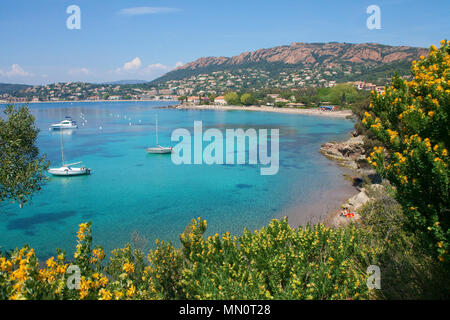 Bay of Agay, neighbourhood of Saint-Raphael, Cote d'Azur, Département Var, Provence-Alpes-Côte d’Azur, South France, France, Europe Stock Photo