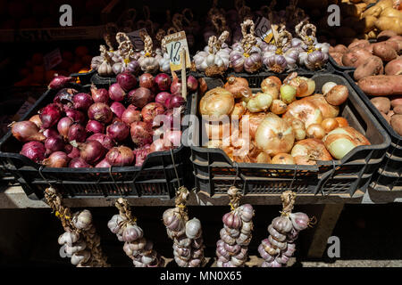 PULA, CROATIA - JUNE 26, 2017.Vegetables at local marketplace Stock Photo