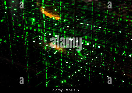Green matrix background Stock Photo
