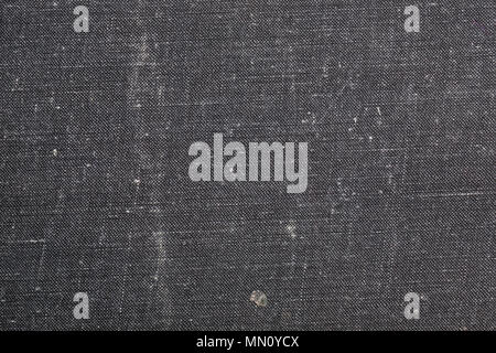 old dirty cloth texture. book cover, black background Stock Photo