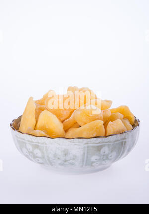 apple dry in bowl or dried apple slices Stock Photo