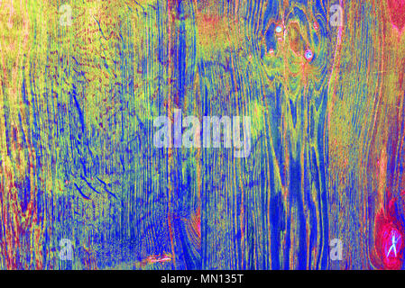 yellow, pink, blue, red, green, violet oak board background Stock Photo