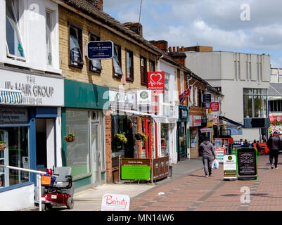 Around Swindon a large town in wiltshire with historic links to the railway industry,Independent shops on Havelock St Stock Photo