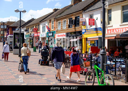 Around Swindon a large town in wiltshire with historic links to the railway industry,Independent shops on Havelock St Stock Photo