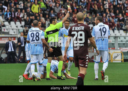 Torino, Italy. 13th May, 2018. during the Serie A football match between Torino FC and SPAL at Stadio Grande Torino on 13th May, 2018 in Turin, Italy. Credit: FABIO PETROSINO/Alamy Live News Stock Photo