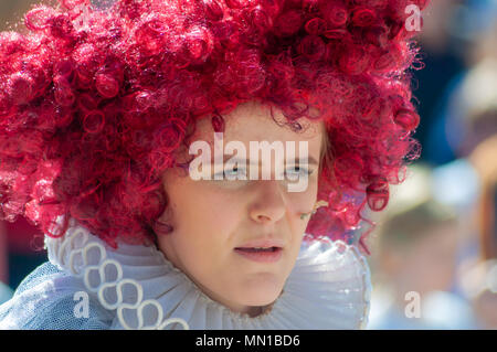 Glasgow, Scotland, UK. 13th May, 2018. As part of the Southside Fringe, Langside 450 is held at The Arena in Queen's Park which marks 450 years since the Battle of Langside. Credit: Skully/Alamy Live News Stock Photo