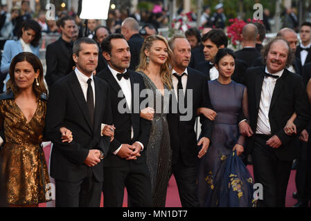 Cannes, France. 13th May, 2018. May 13, 2018 - Cannes, France: Guillaume Canet, Leila Bekhti, Benoit Poelvoorde, Gilles Lellouche attend the 'Sink or Swim' premiere during the 71st Cannes film festival. Credit: Idealink Photography/Alamy Live News Stock Photo