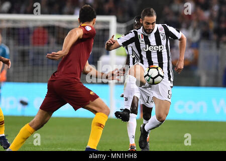 Rome, Italy. 13th May, 2018. Football Serie A Roma vs Juventus-Rome 13-May-2018 In the picture Gonzalo Higuain Photo Photographer01 Credit: Independent Photo Agency/Alamy Live News Stock Photo