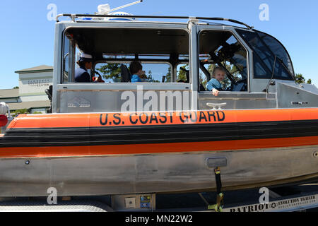 A Coast Guard 29-foot Response Boat-Small crew enforces a safety zone ...