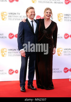 Sean Bean and Ashley Moore attending the Virgin TV British Academy Television Awards 2018 held at the Royal Festival Hall, Southbank Centre, London. PRESS ASSOCIATION Photo. Picture date: Sunday May 13, 2018. See PA story SHOWBIZ Bafta. Photo credit should read: Isabel Infantes/PA Wire Stock Photo