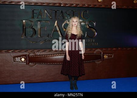 LONDON, ENGLAND - NOVEMBER 15: Emmi Green attends the European premiere of 'Fantastic Beasts And Where To Find Them' at Odeon Leicester Square on November 15, 2016 in London, England. Stock Photo