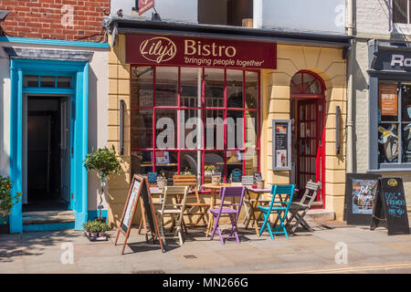 Bistro,Lilys Bistro,Palace Street,Kings Mile,Canterbury,Kent,England Stock Photo