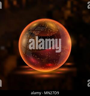 3d orange textured vector sphere. Stock Vector