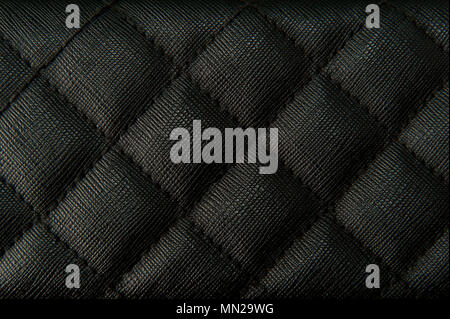 Texture of black leather square pattern Stock Photo