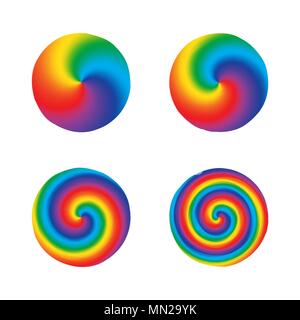 Rgb Swirl Radial rainbow gradient circular swirl, color spectrum in a vibrant ...