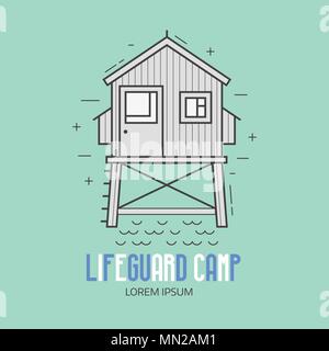 Lifeguard Camp Logotype Stock Vector