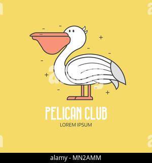 Pelican Beach Club Logo Stock Vector