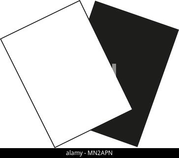 Flat black and white referee cards. Stock Vector